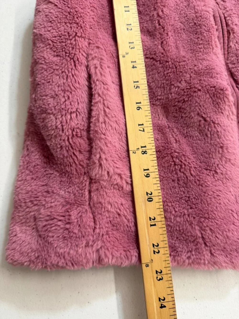 J.Crew Pink Faux Fur Teddy Fleece Zip Front Vest Women's XS Cozy Soft